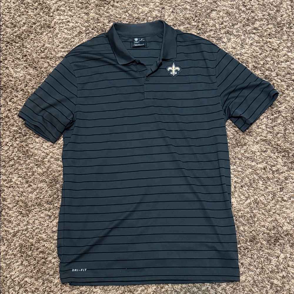 Nike NFL Black Men's New Orleans Saints Polo Shirt